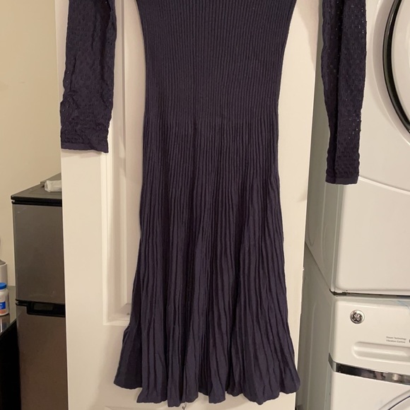 Rebecca Taylor Blue Knit Long Sleeve Dress size small - Picture 5 of 5